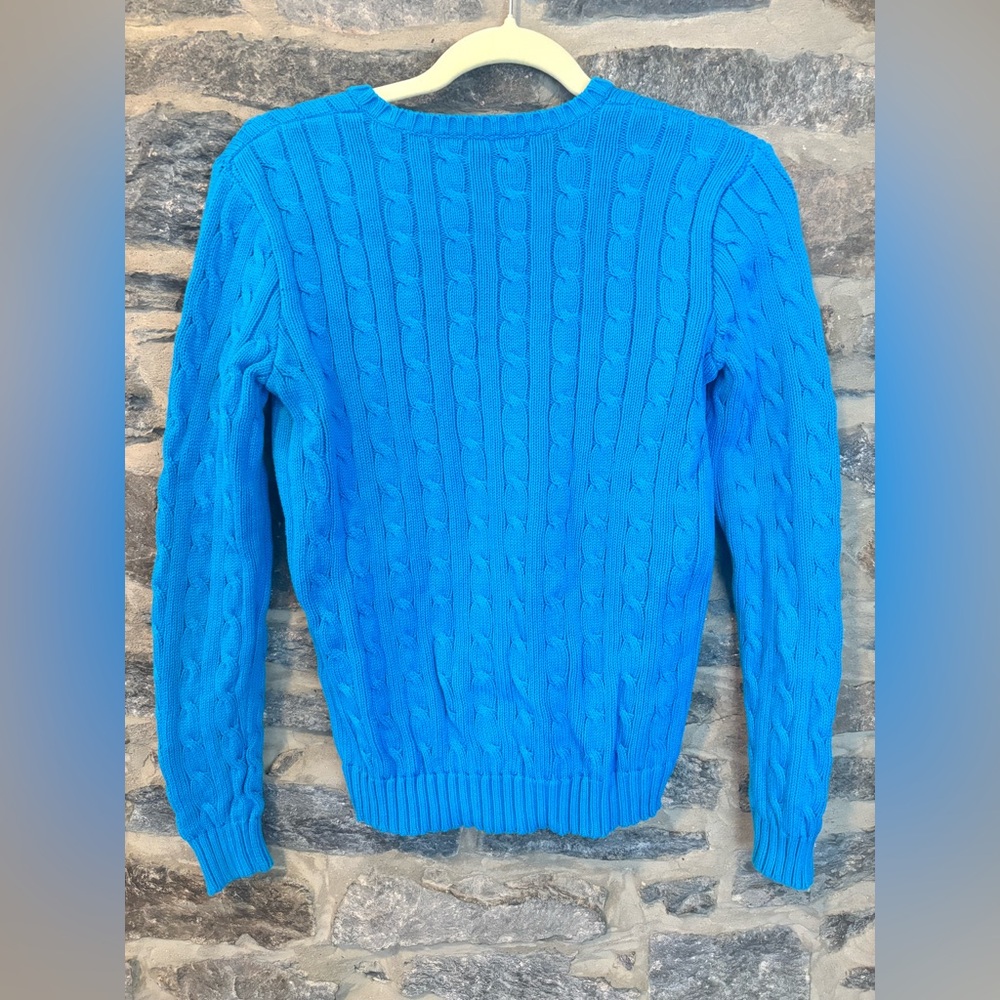 Ralph Lauren Sport Blue Knit Sweater Top - Picture 3 of 3